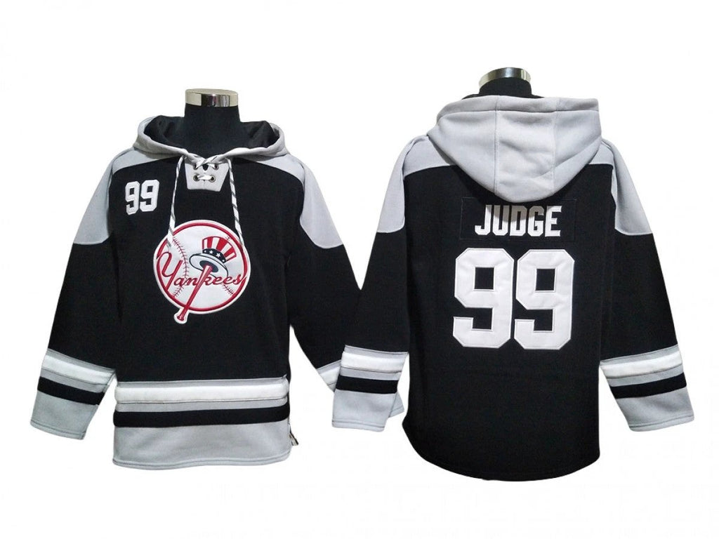 New York Yankees #99 Aaron Judge Black Pullover Hoodie by Hoodie Pullover
