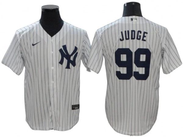New York Yankees #99 Aaron Judge Home Player Name Jersey - White by My Store