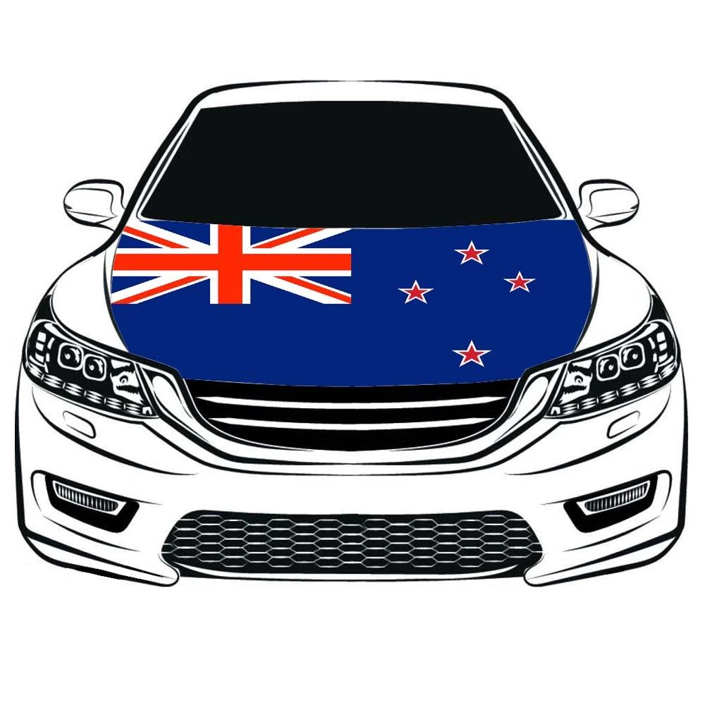 New Zealand Car Hood Cover Flag ,Engine Banner Flag of New Zealand,3.3X5ft,6X7FT 100% Polyester Elastic Fabrics Can be Washed Suitable for large SUV and Pickup Trucks by flagsshop