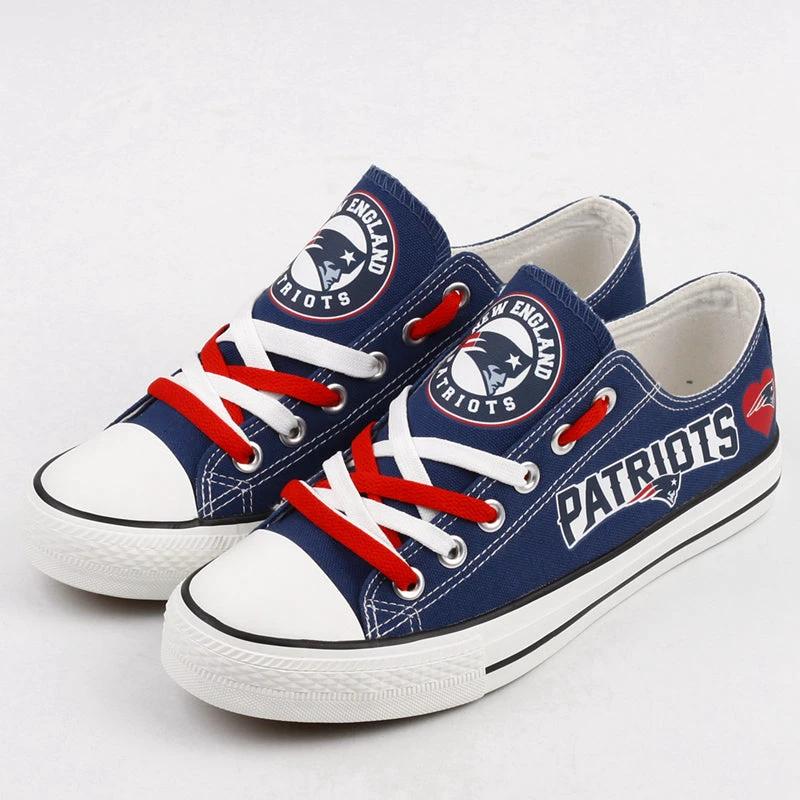 New England Patriots Low Top Canvas Sport Sneakers Shoes For Men Women Fans by Crocs