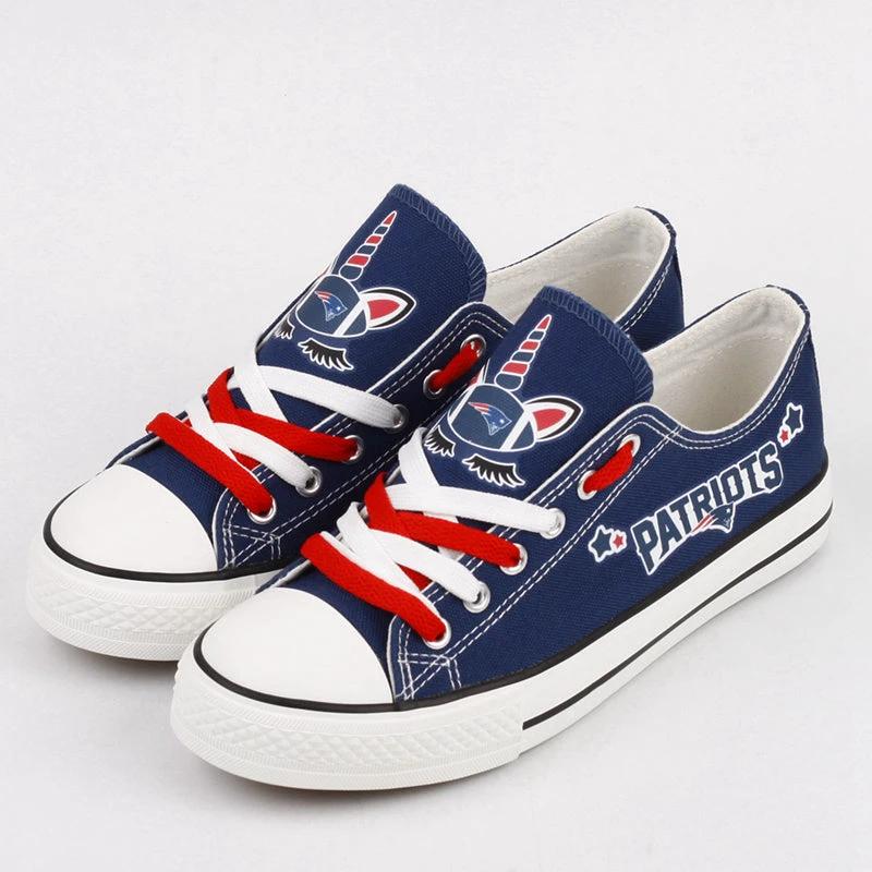 New England Patriots Low Top Canvas Sport Sneakers Shoes For Men Women Fans by Crocs