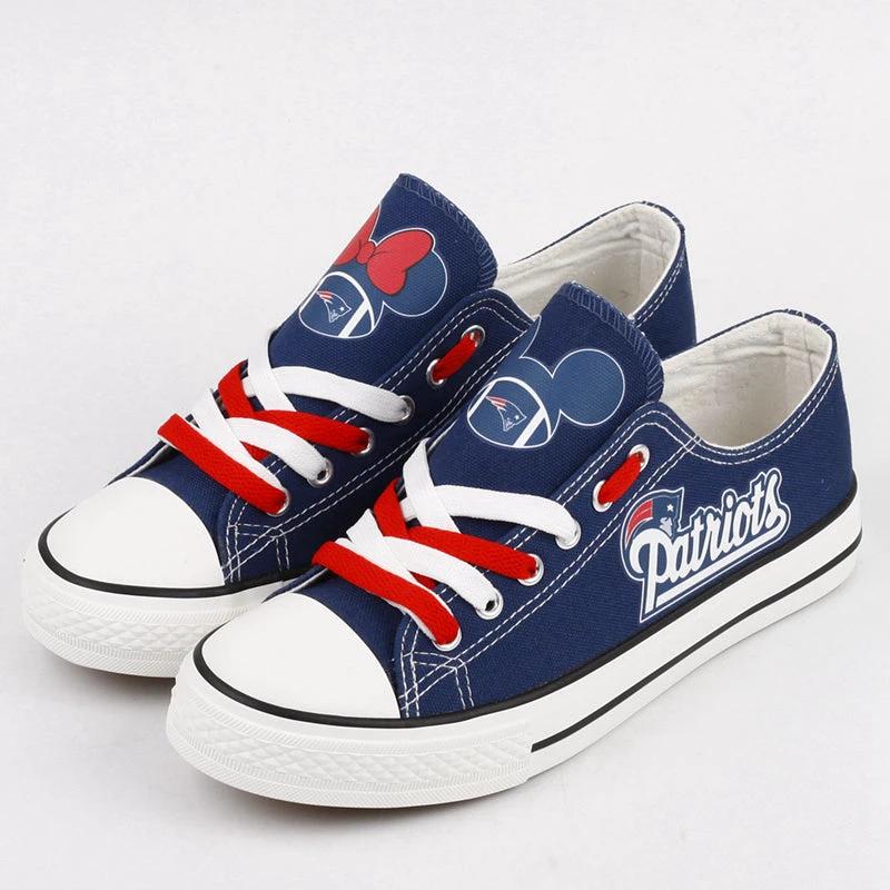 New England Patriots Low Top Canvas Sport Sneakers Shoes For Men Women Fans by Crocs
