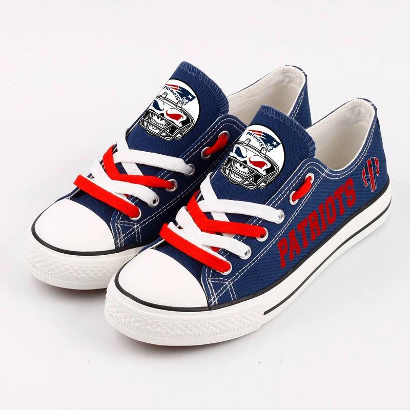 New England Patriots Low Top Canvas Sport Sneakers Shoes For Men Women Fans by Crocs