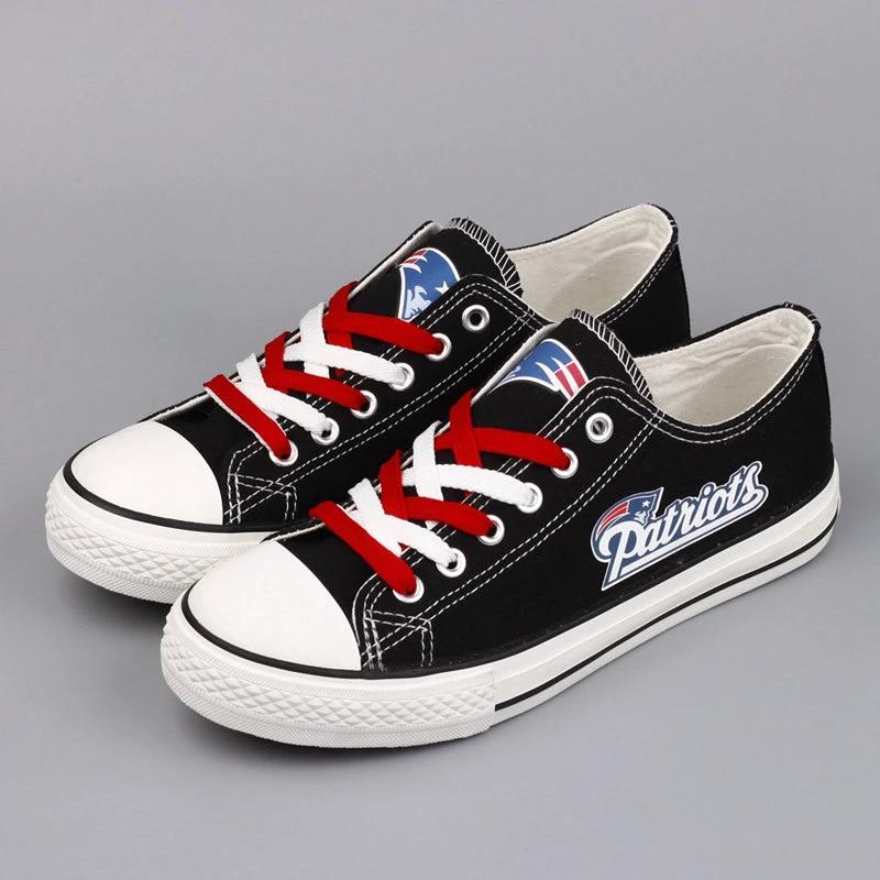 New England Patriots Low Top Canvas Sport Sneakers Shoes For Men Women Fans by Crocs