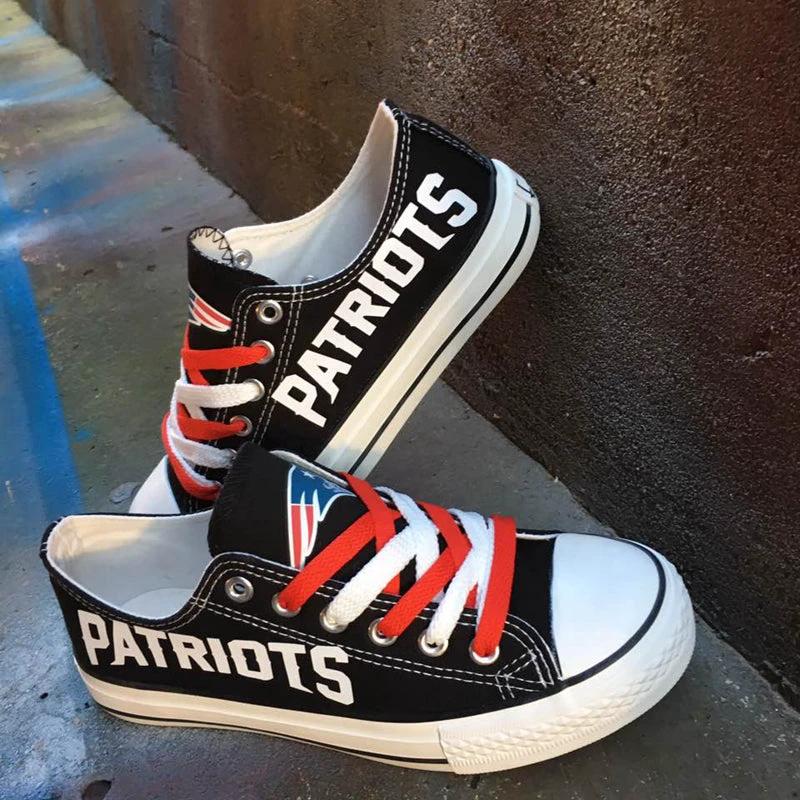 New England Patriots 1 Low Top Canvas Sport Sneakers Shoes For Men Women Fans by Crocs