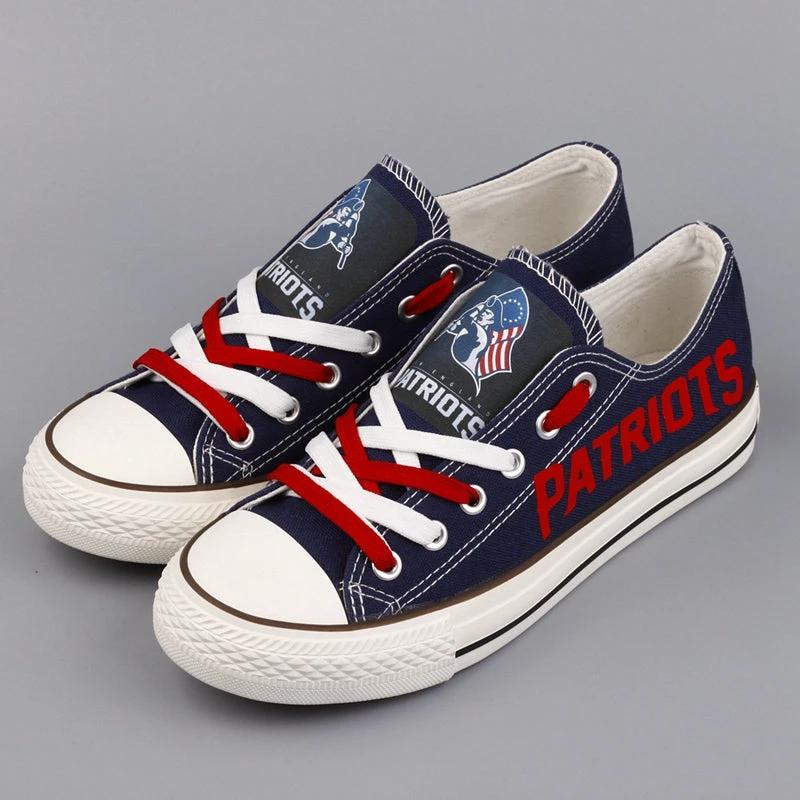 New England Patriots 1 Low Top Canvas Sport Sneakers Shoes For Men Women Fans by Crocs
