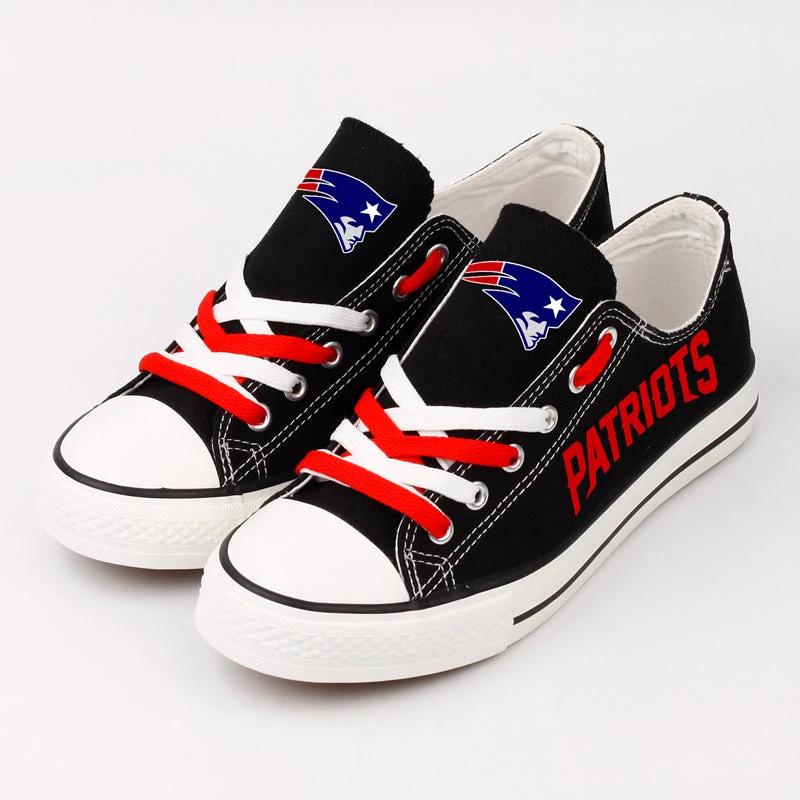 New England Patriots Low Top Canvas Sport Sneakers Shoes For Men Women Fans by Crocs