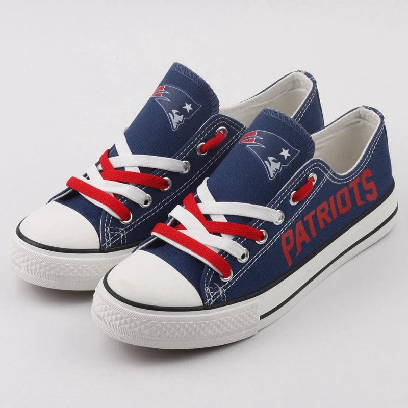 New England Patriots Low Top Canvas Sport Sneakers Shoes For Men Women Fans by Crocs