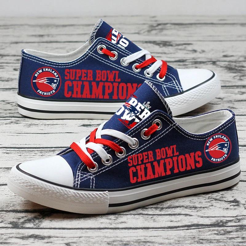 New England Patriots Low Top Canvas Sport Sneakers Shoes For Men Women Fans by Crocs