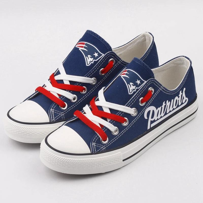 New England Patriots Low Top Canvas Sport Sneakers Shoes For Men Women Fans by Crocs