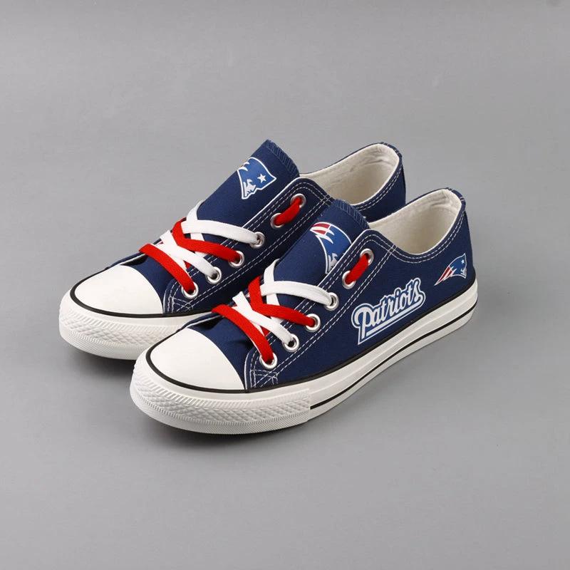 New England Patriots Low Top Canvas Sport Sneakers Shoes For Men Women Fans by Crocs