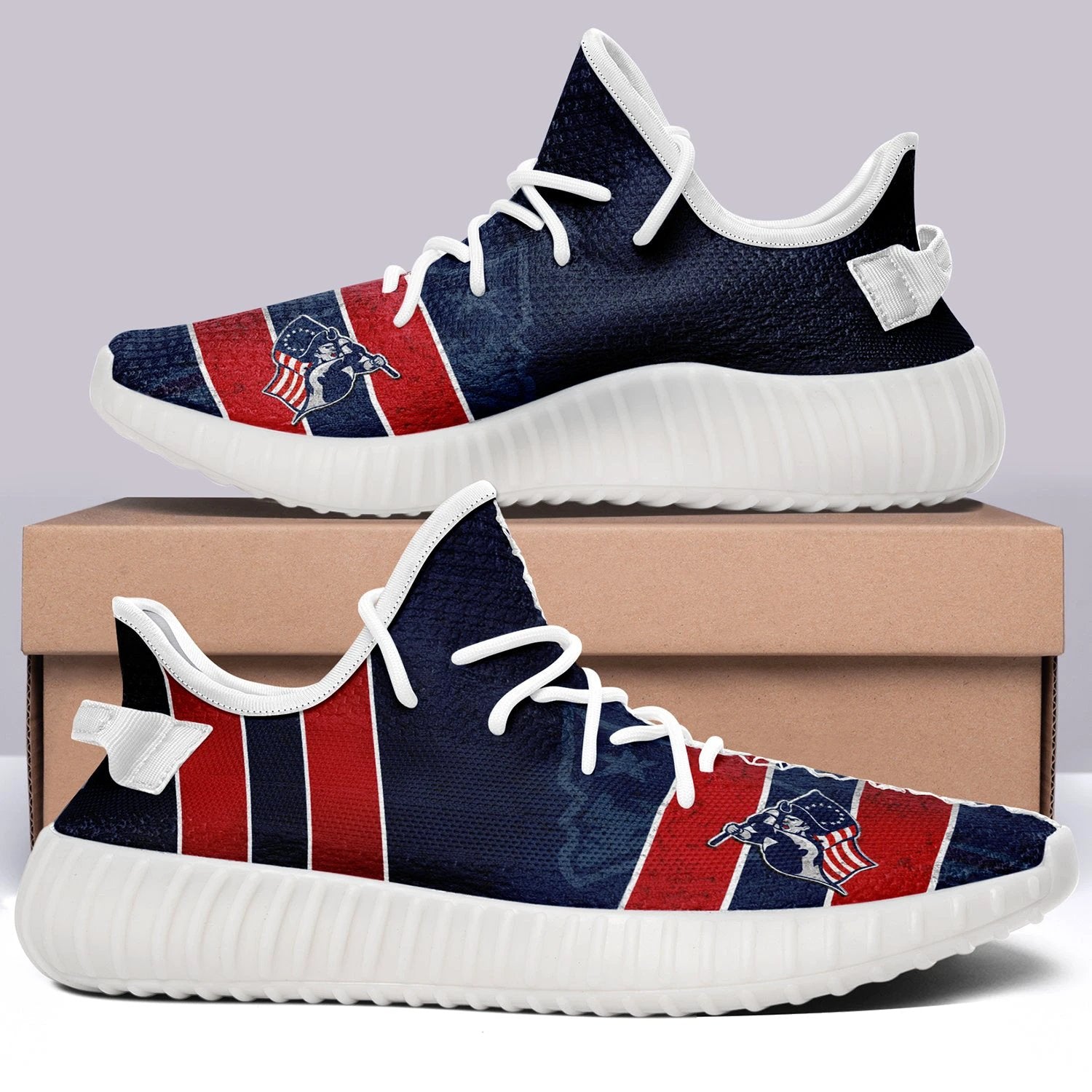 New England Patriots NFL 350v Yeezy Sneakers For Men Women Fans by Crocs
