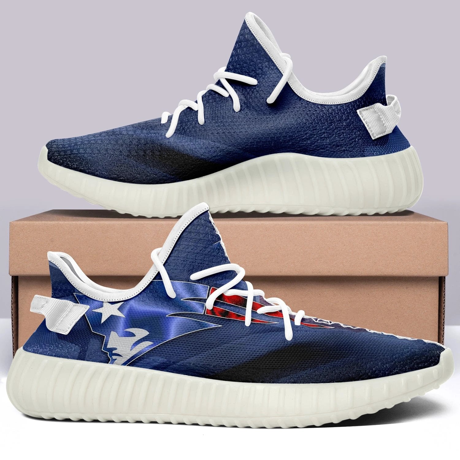 New England Patriots NFL 350v Yeezy Sneakers For Men Women Fans by Crocs