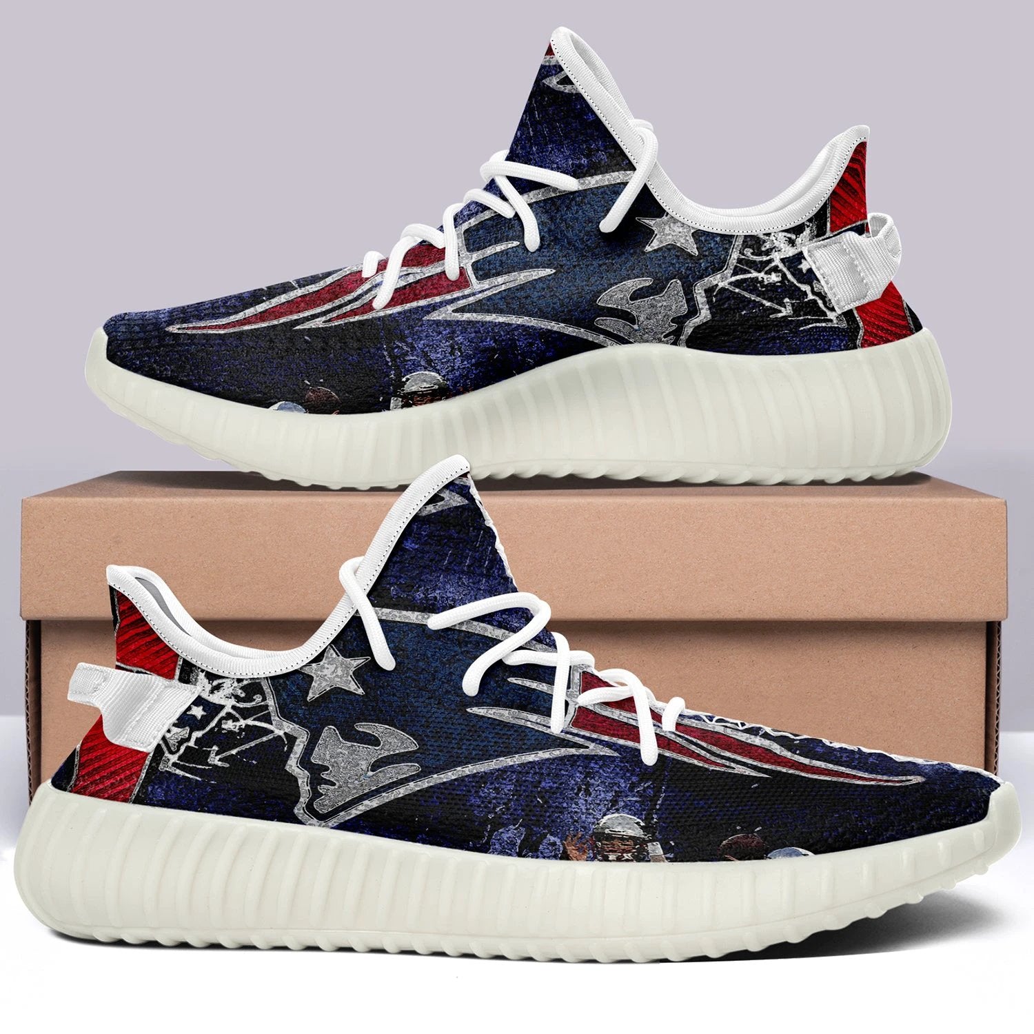 New England Patriots NFL 350v Yeezy Sneakers For Men Women Fans by Crocs
