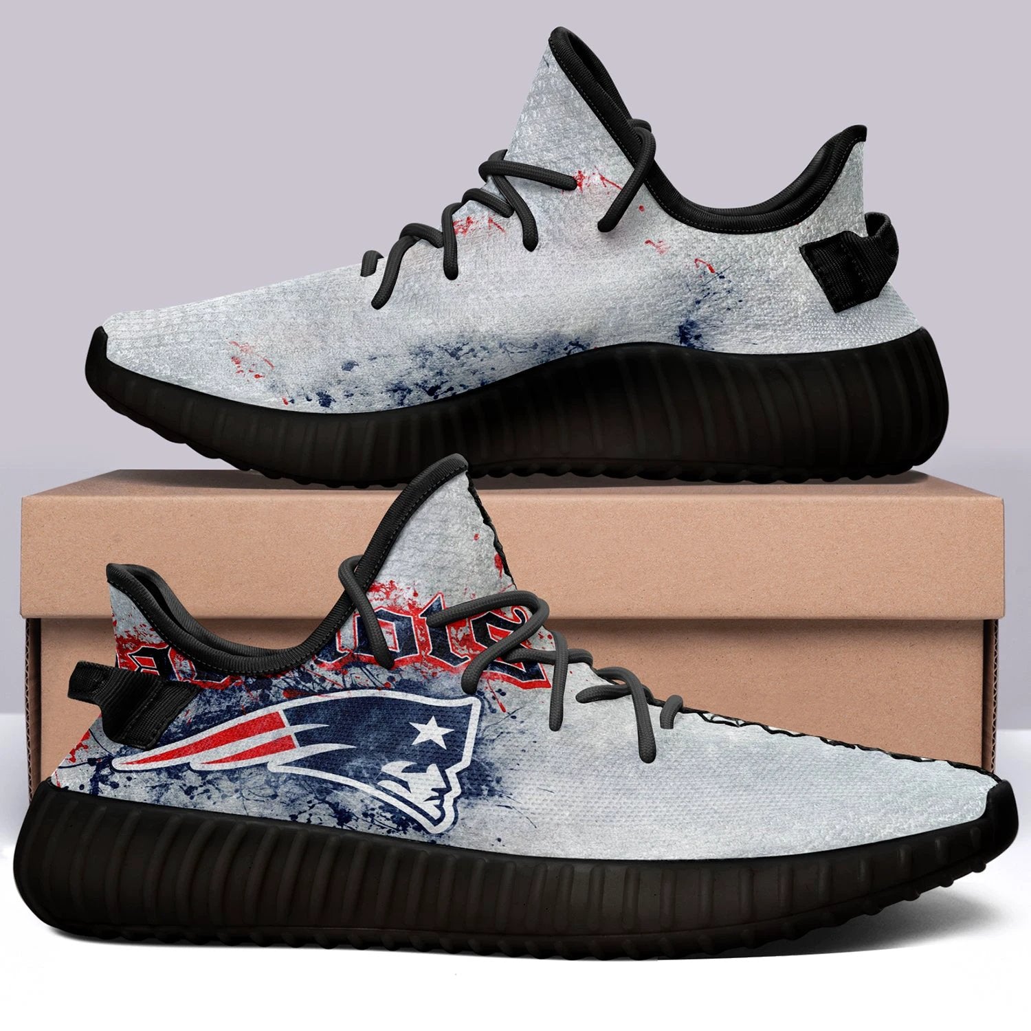 New England Patriots NFL 350v Yeezy Sneakers For Men Women Fans by Crocs
