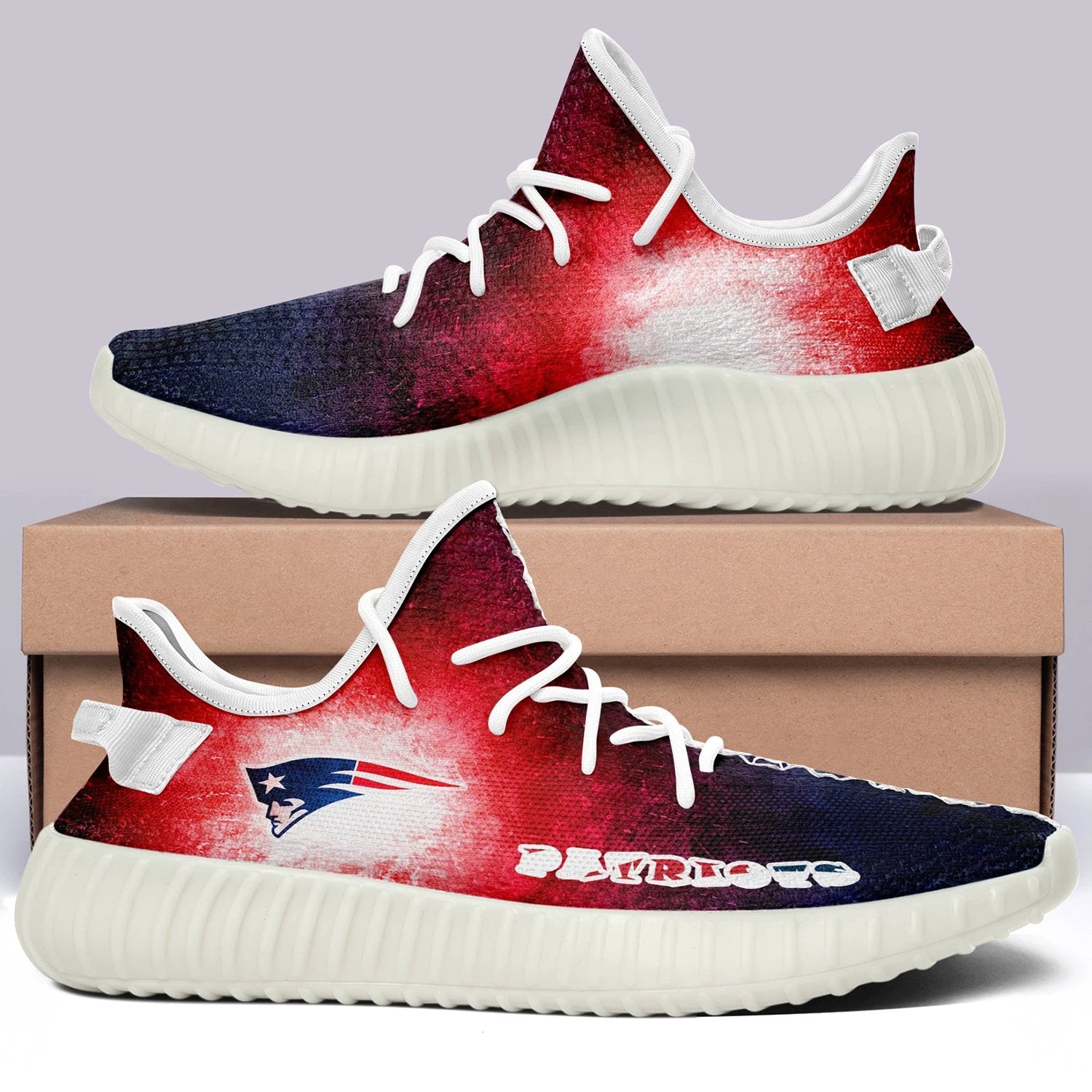 New England Patriots NFL 350v Yeezy Sneakers For Men Women Fans by Crocs