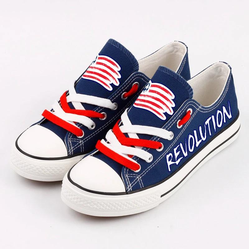 New England Revolution Low Top Canvas Sport Sneakers Shoes For Men Women Fans by Crocs