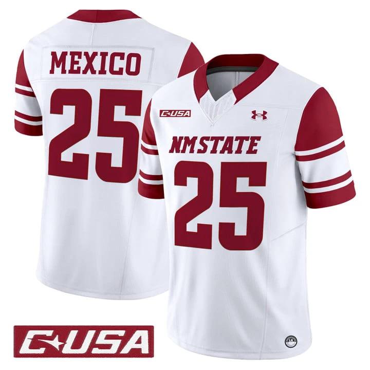 New Mexico Jersey #25 New Mexico State Aggies 2025 Vapor Stitched by My Store NCAA Football Jerseys