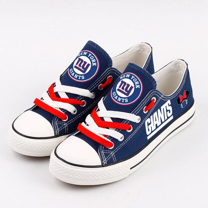 New York Giants Low Top Canvas Sport Sneakers Shoes For Men Women Fans by Crocs