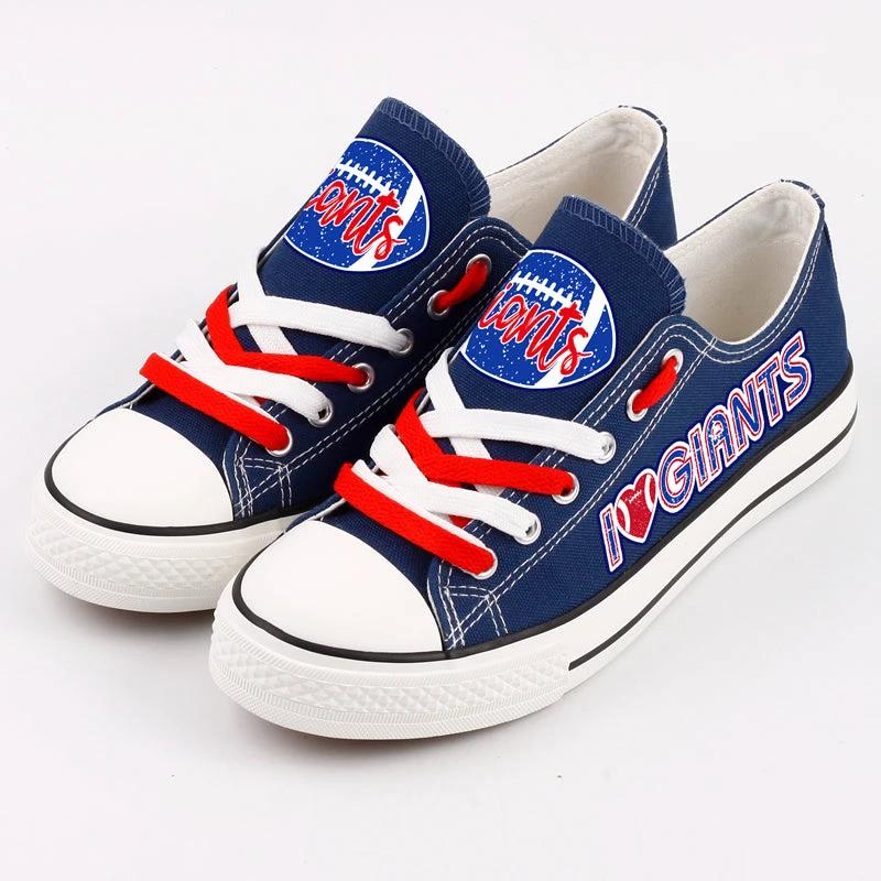 New York Giants Low Top Canvas Sport Sneakers Shoes For Men Women Fans by Crocs