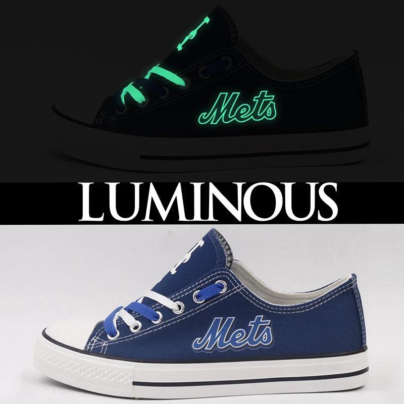 New York Mets Limited Print Low Top Canvas Shoes Sport Sneakers For Men Women Fans by Crocs