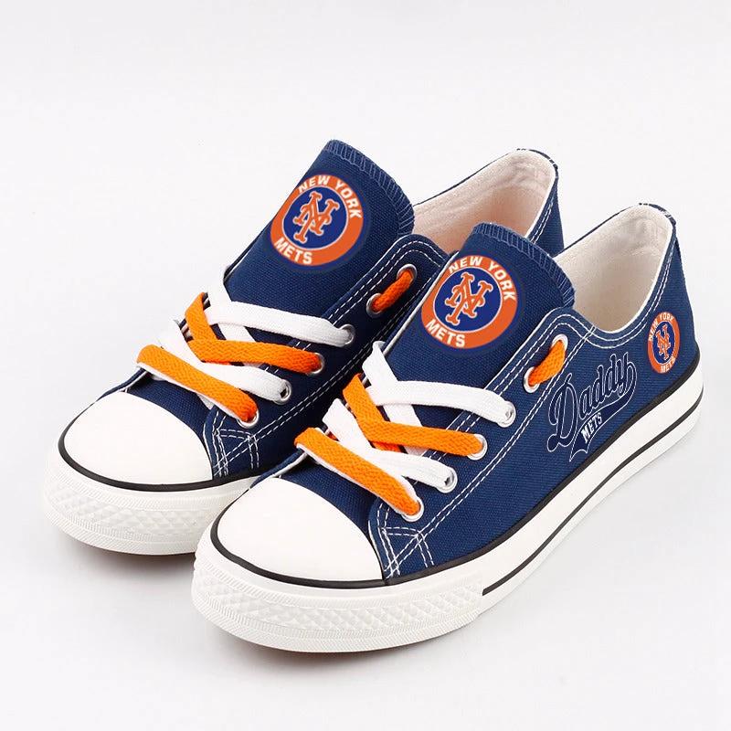 New York Mets Limited Print Low Top Canvas Shoes Sport Sneakers For Men Women Fans by Crocs