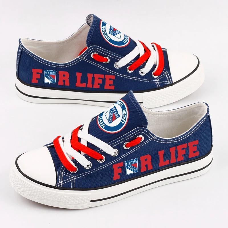 New York Rangers Low Top Canvas Sport Sneakers Shoes For Men Women Fans by Crocs