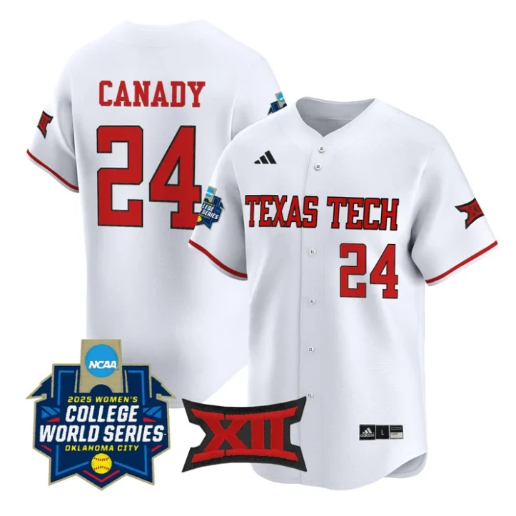 NiJaree Canady Jersey #24 Texas Tech Red Raiders 2025 World Series White by My Store