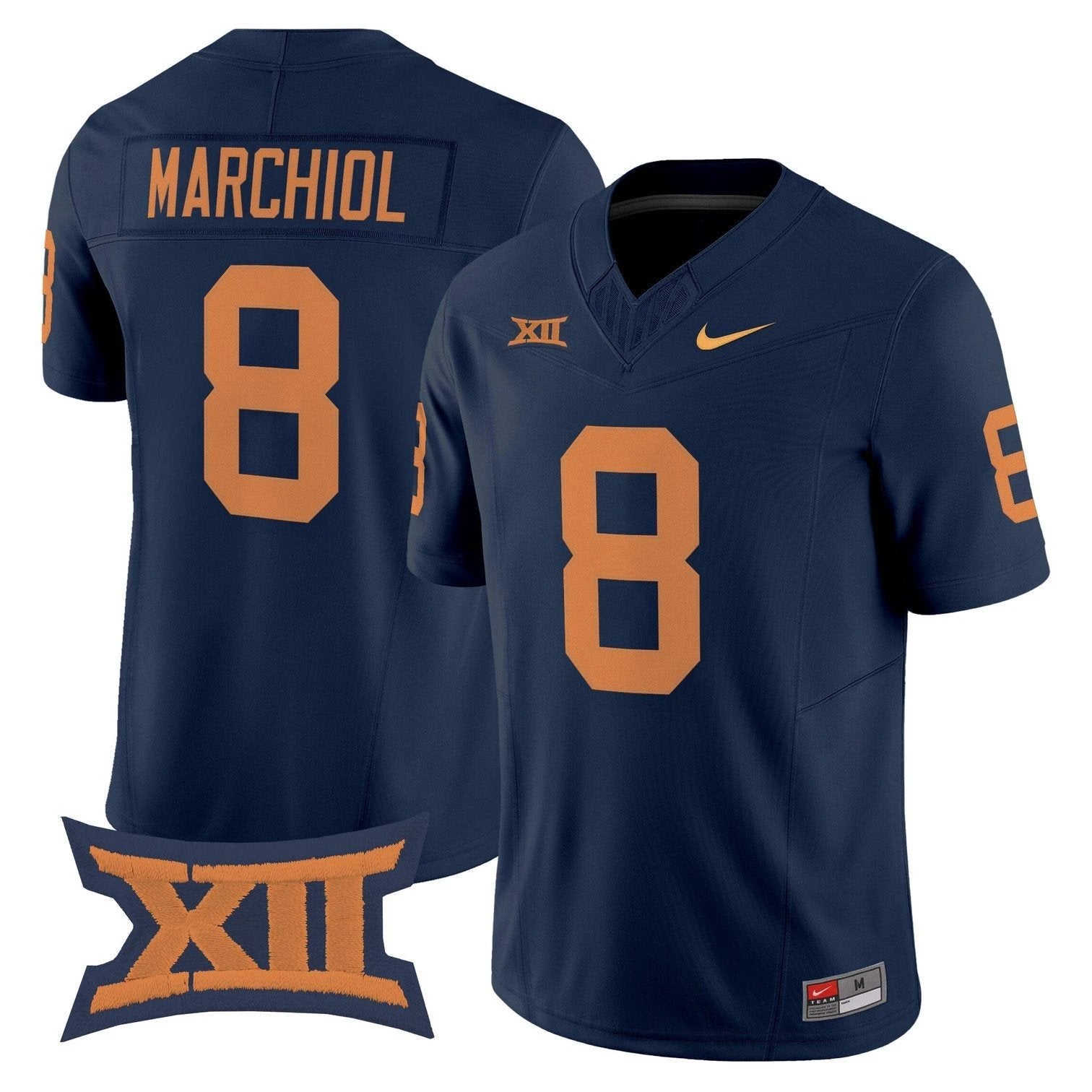 Nicco Marchiol Jersey #8 West Virginia Mountaineers 1965 Throwback Stitched by My Store NCAA Football Jerseys