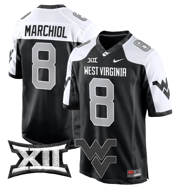 Nicco Marchiol Jersey #8 West Virginia Mountaineers Game Football Alternate by My Store