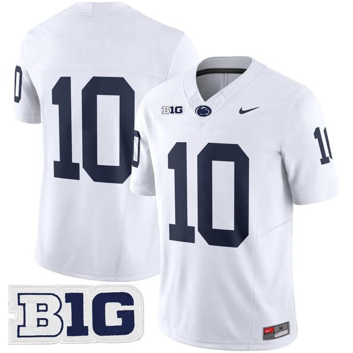 Nicholas Singleton Jersey #10 No Name Penn State Nittany Lions 2025 White by My Store NCAA Football Jerseys