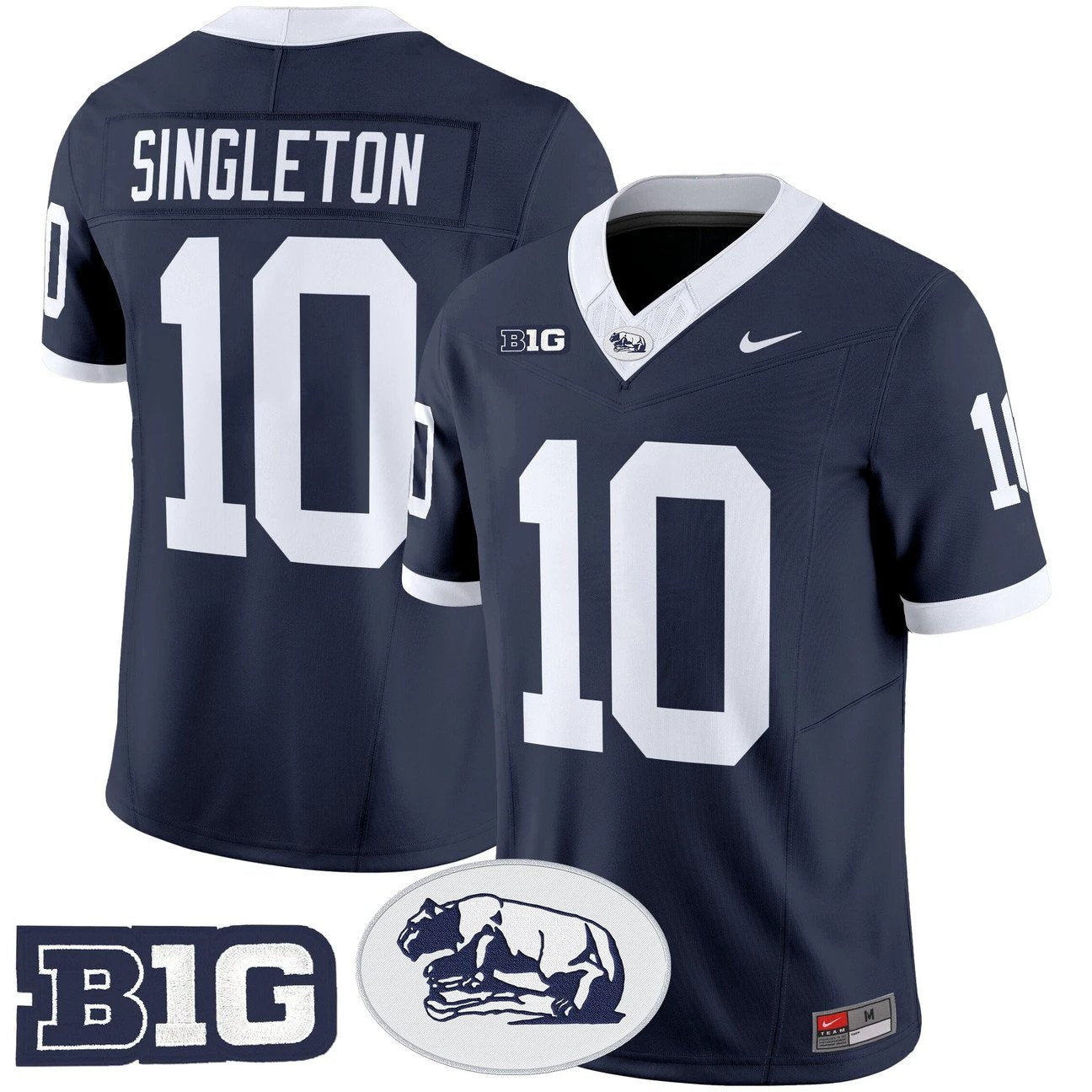 Nicholas Singleton Jersey #10 Penn State Nittany Lions 2025 Throwback Limited Stitched by My Store NCAA Football Jerseys