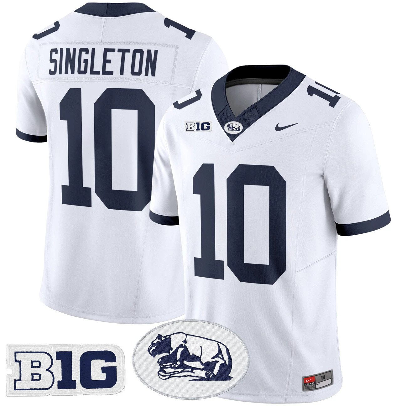 Nicholas Singleton Jersey #10 Penn State Nittany Lions 2025 Throwback Limited Stitched by My Store NCAA Football Jerseys
