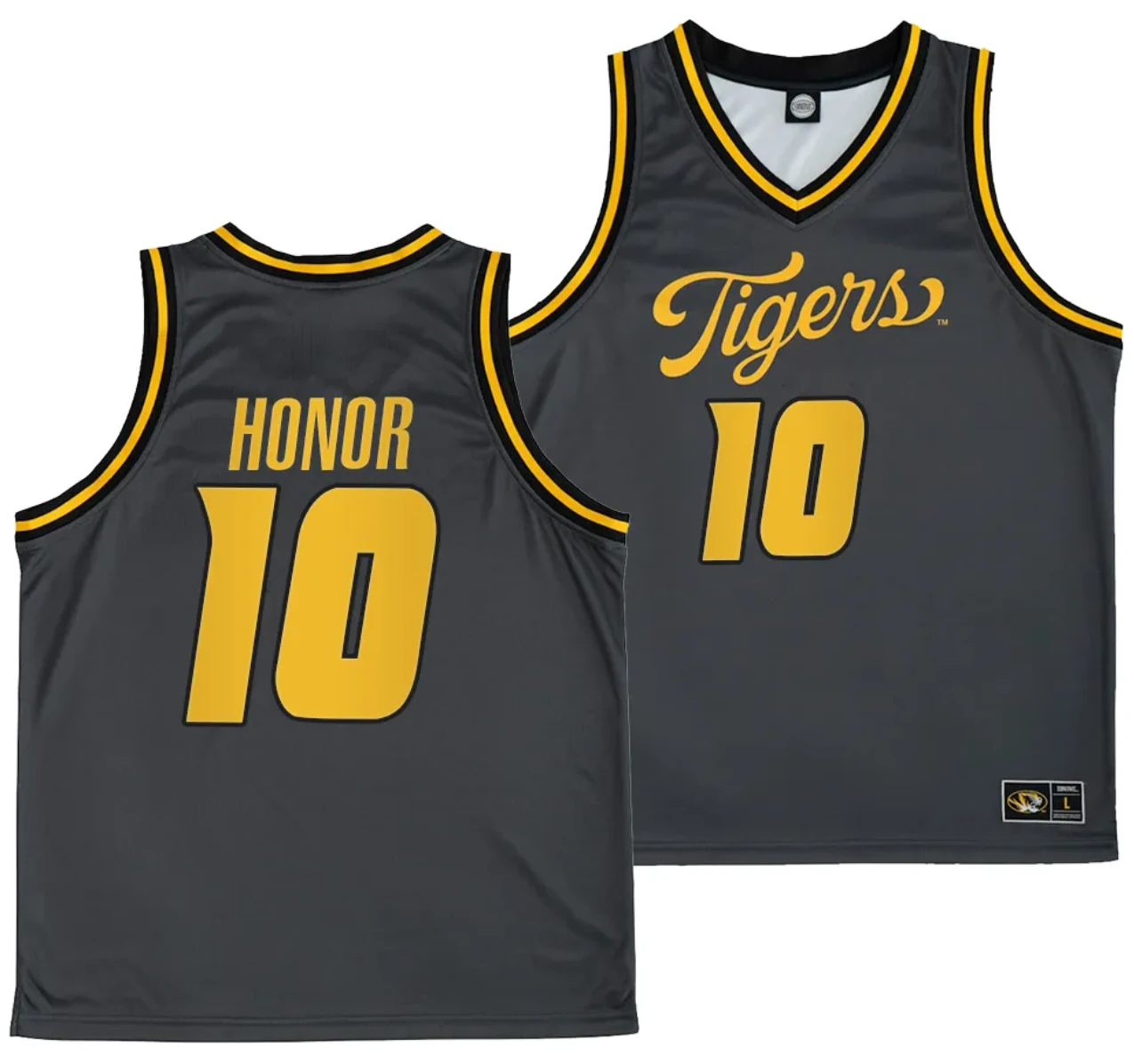 Nick Honor Jersey #10 Missouri Tigers Anthracite Alternate Script College Basketball by My store basketball