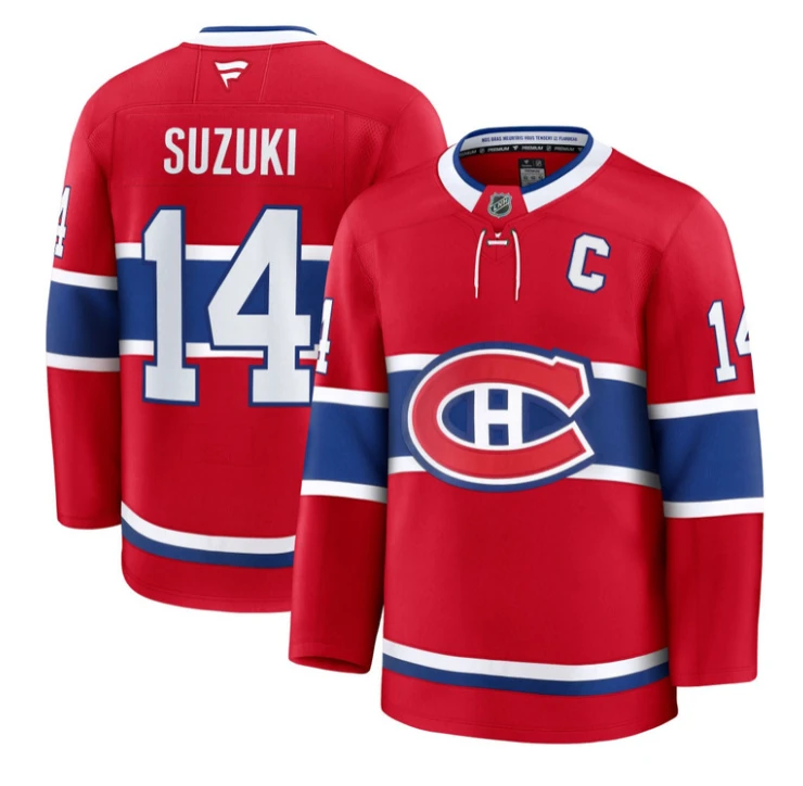 Nick Suzuki Jersey #14 Montreal Canadiens Timeless Premium Stitched 2025 Home by Hockey David