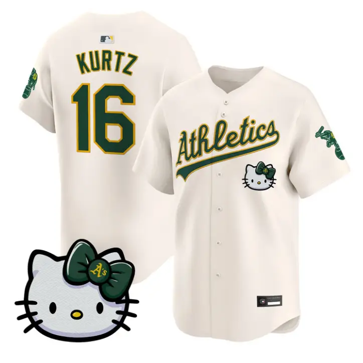 Nick Kurtz Jersey #16 Athletics Hello Kitty Vapor Premier Stitched by My Store