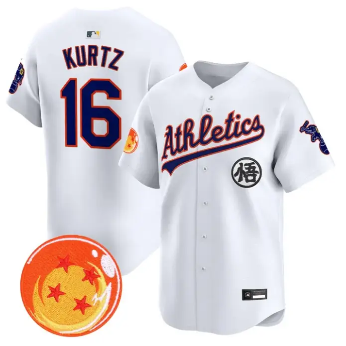 Nick Kurtz Jersey #16 Athletics Jersey Dragon Ball Premier Stitched by My Store