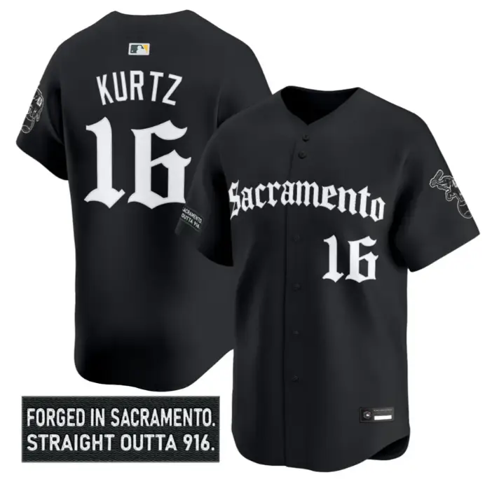 Nick Kurtz Jersey #16 Athletics Sacramento Gothic Edition Premier Stitched by My Store