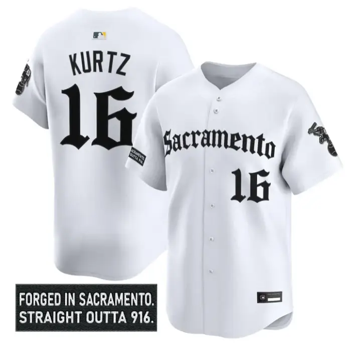 Nick Kurtz Jersey #16 Athletics Sacramento Gothic Edition Premier Stitched by My Store