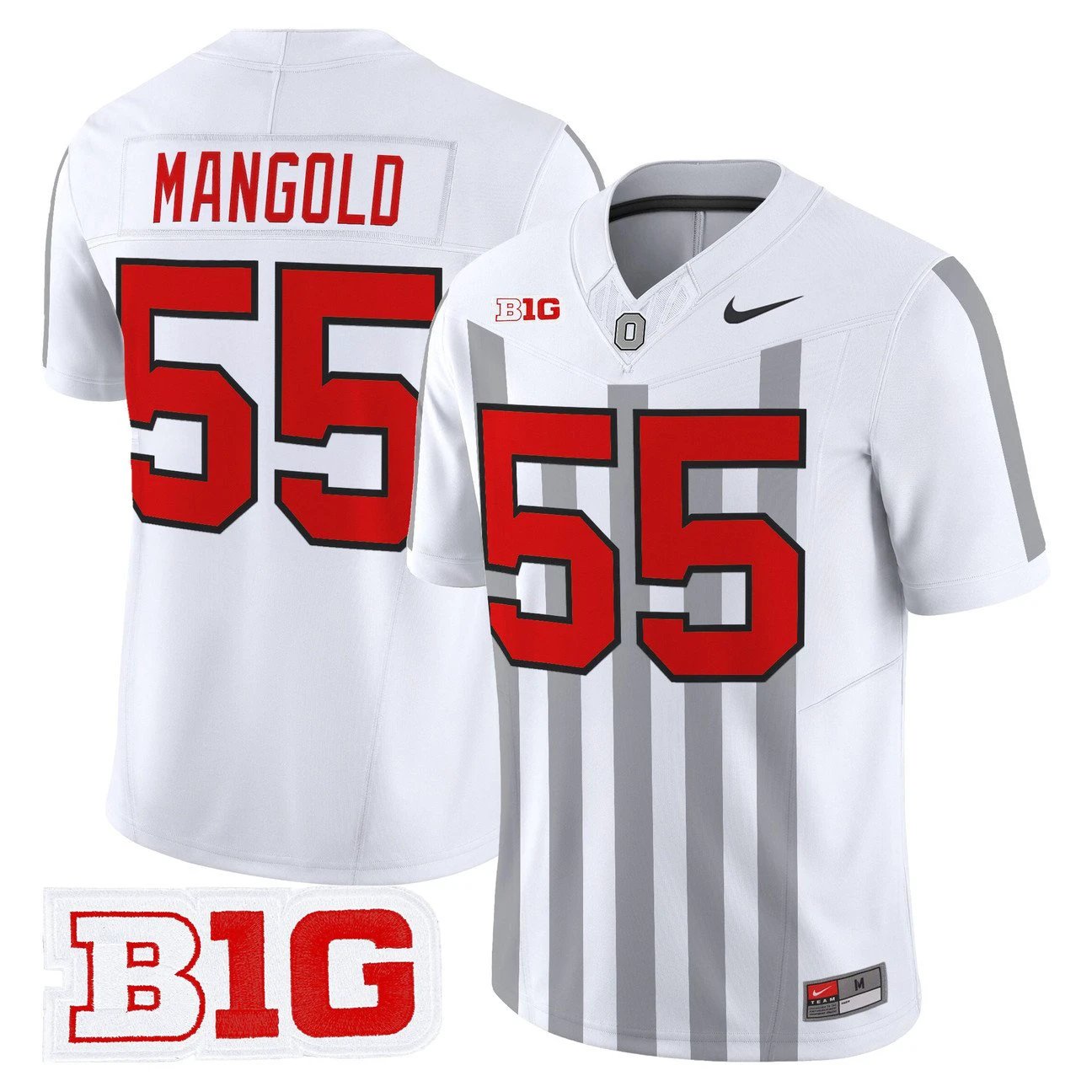 Nick Mangold Jersey #55 Ohio State Buckeyes Throwback Vapor Stitched by My Store NCAA Football Jerseys