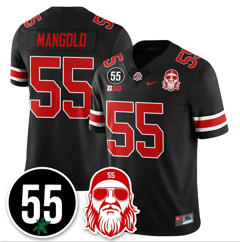 Nick Mangold Jersey #55 Ohio State Buckeyes Vapor Limited Stitched by My Store NCAA Football Jerseys