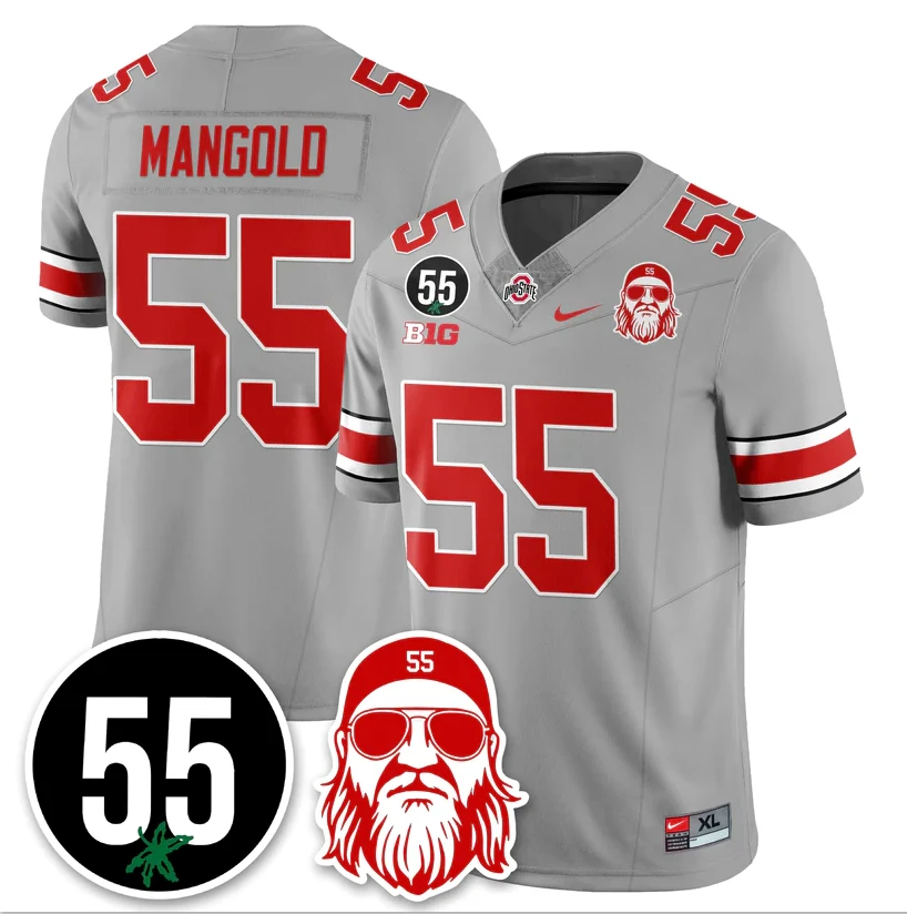 Nick Mangold Jersey #55 Ohio State Buckeyes Vapor Limited Stitched by My Store NCAA Football Jerseys