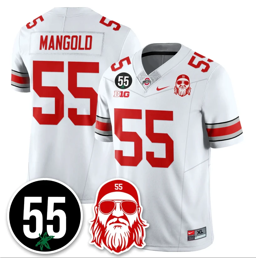 Nick Mangold Jersey #55 Ohio State Buckeyes Vapor Limited Stitched by My Store NCAA Football Jerseys