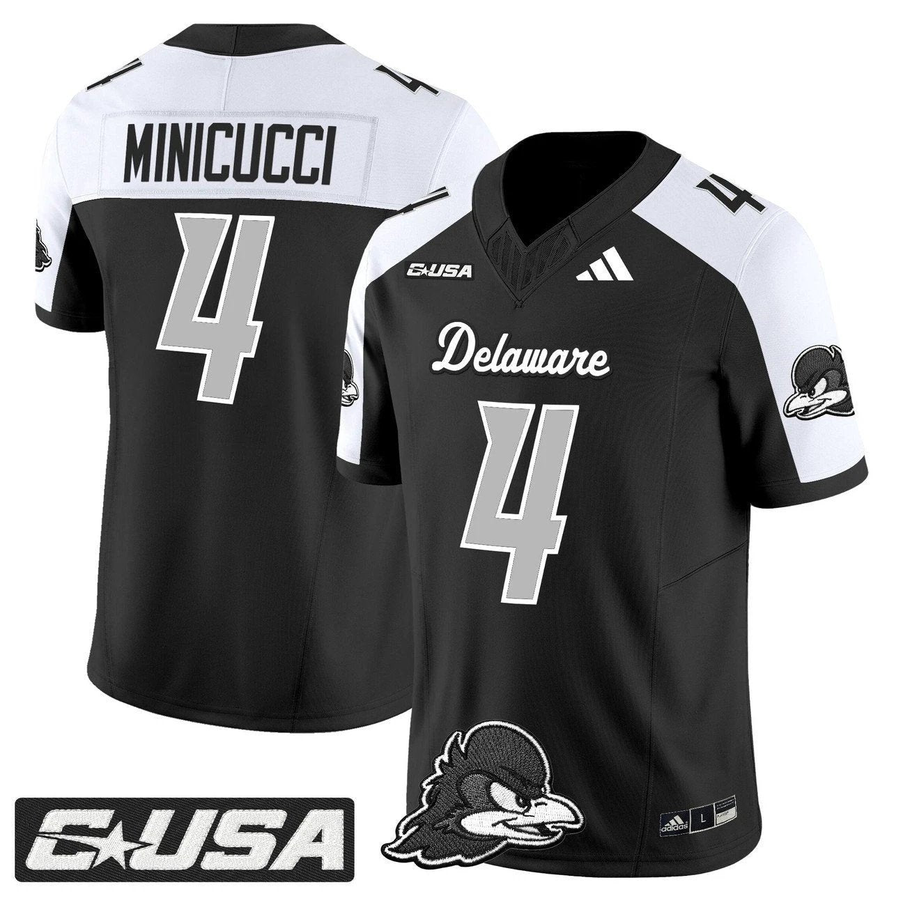 Nick Minicucci Jersey #4 Delaware Blue Hens 2025 Vapor Limited Stitched by My Store NCAA Football Jerseys