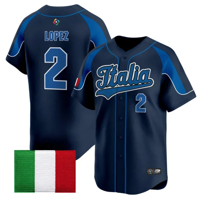 Nicky Lopez Jersey #2 Team Italy 2026 World Baseball Classic Stitched by My Store
