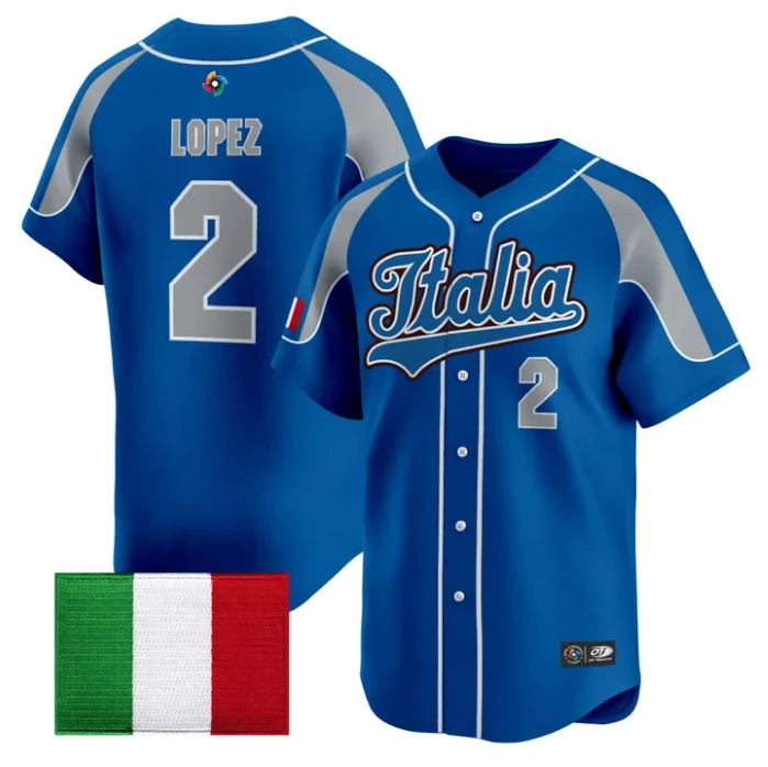 Nicky Lopez Jersey #2 Team Italy 2026 World Baseball Classic Stitched by My Store