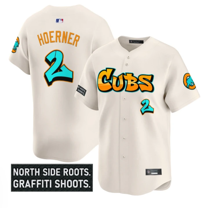 Nico Hoerner Jersey #2 Chicago Cubs Graffiti North Side Edition Stitched Royal by My Store