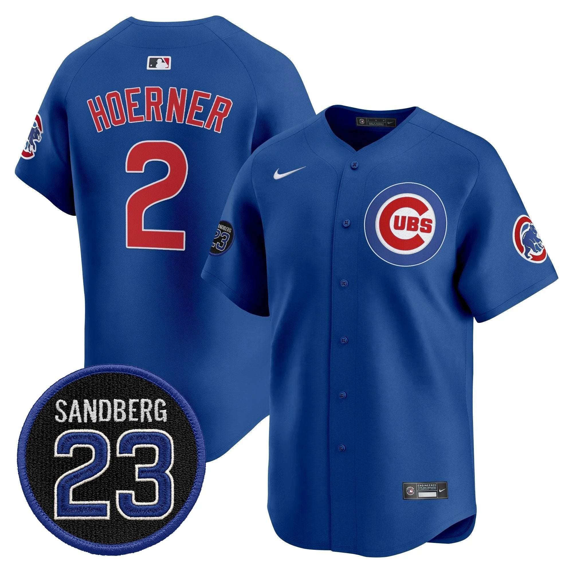 Nico Hoerner Jersey #2 Chicago Cubs Ryne Sandberg Tribute Stitched Royal by My Store