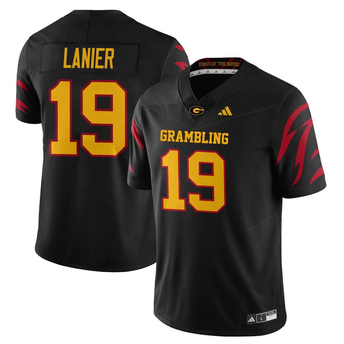 Nigel Lanier Jersey #19 Grambling State Football 2025 Special Stitched Black by My Store NCAA Football Jerseys