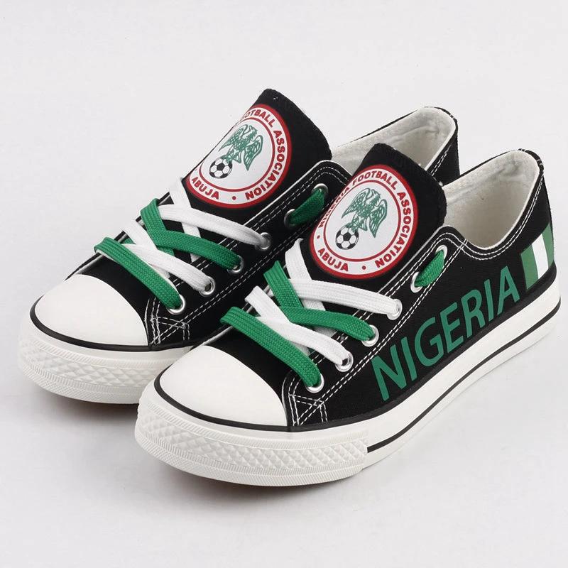 Nigeria Low Top Canvas Sport Sneakers Shoes For Men Women Fans by Crocs